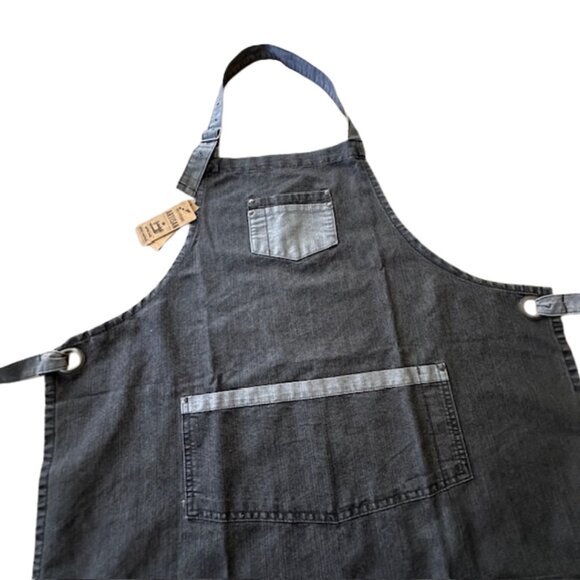 NWT Denim Bib Apron Faded Black/Grey FIRM PRICE - Picture 3 of 10